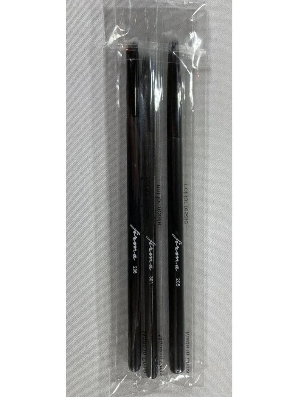 Firma Beauty Eye Makeup Brush 3 Pc Set Precision Blending Detail 205/301/206 NEW